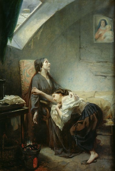 The Poverty-Stricken Family, or The Suicide, 1849 by Octave Tassaert